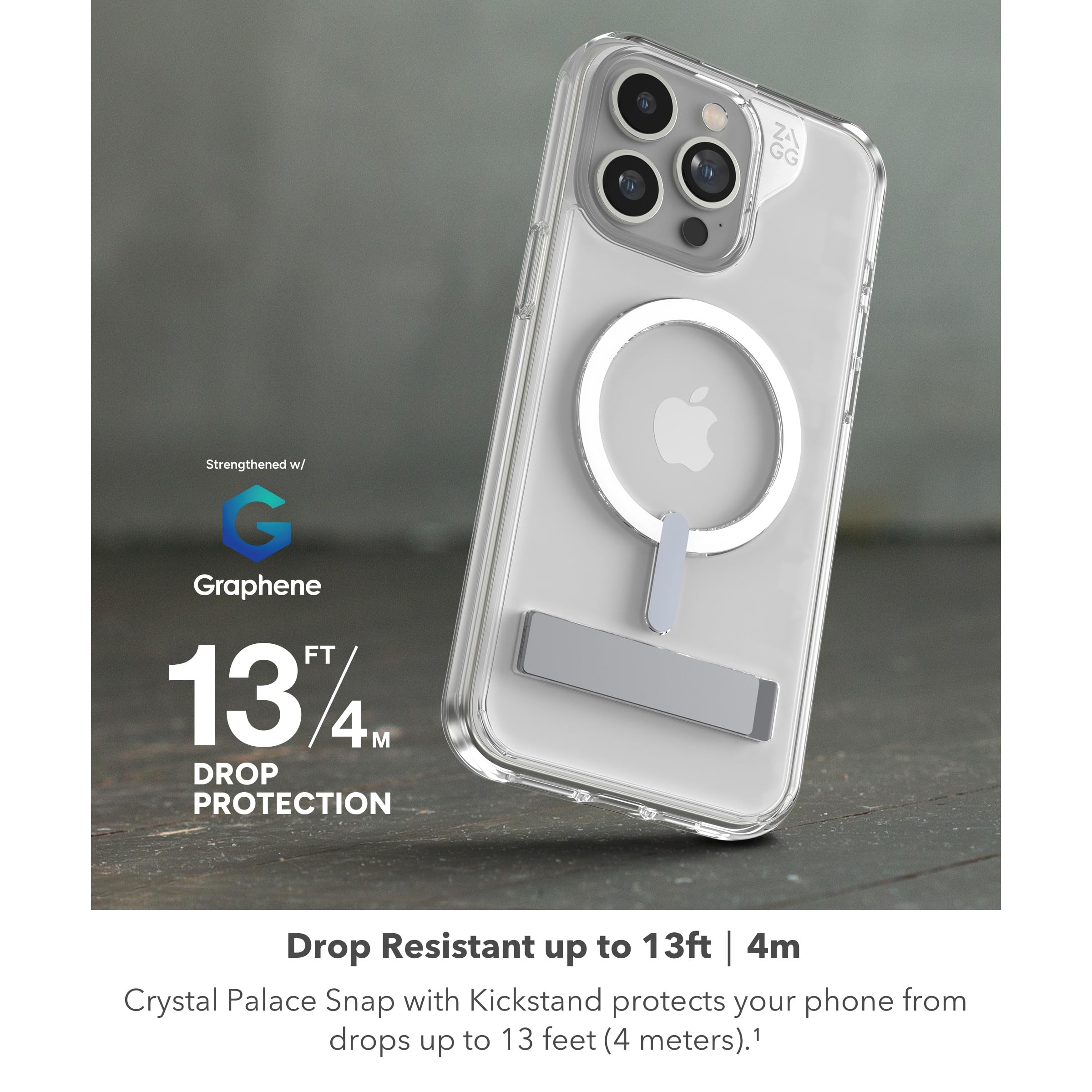 Foto 6 pulgar | Funda Para Teléfono Zagg Crystal Palace Snap Para Iphone 15 Pro Max, Transparente - Venta Internacional.