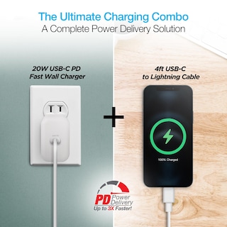 Foto 2 | Cargador De Pared Naztech Pd Más Cable Lightning A Usb-c