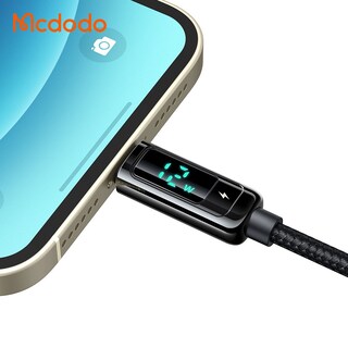 Foto 3 | Cable Mcdodo con Pantalla Digital Usb a Lightning 1.2 m color Negro