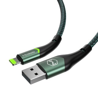 Foto 2 | Cable Lightning Con Led Carga Rápida Y Transmisión De Datos 1.2m Verde