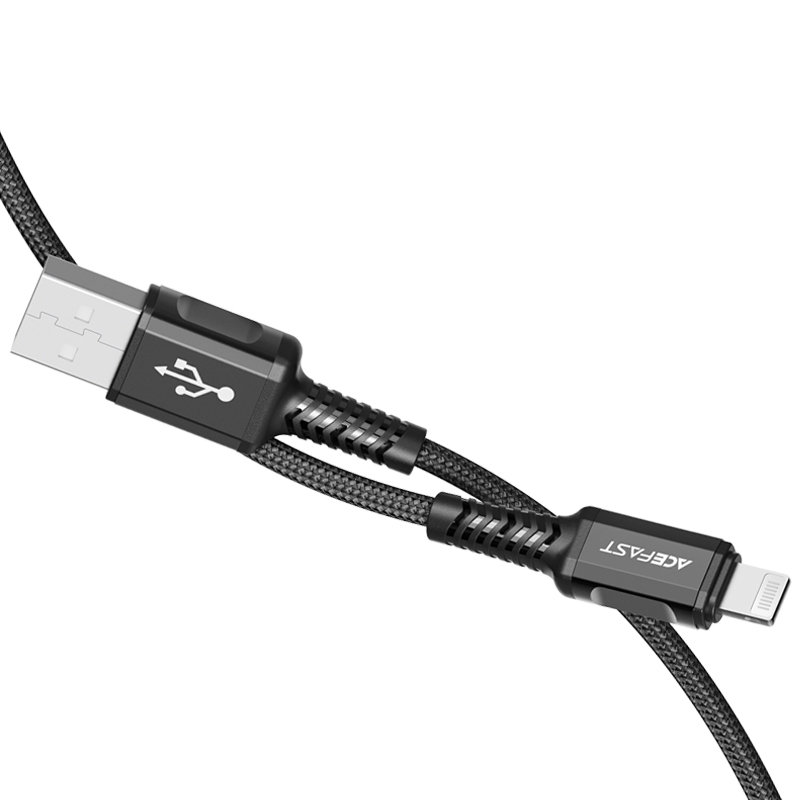Foto 3 pulgar | Cable de Carga Rápida USB A a Lightning 1.2 M color Negro