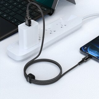 Foto 3 | Cable de Carga Rápida USB A a Lightning 1.2 M color Negro