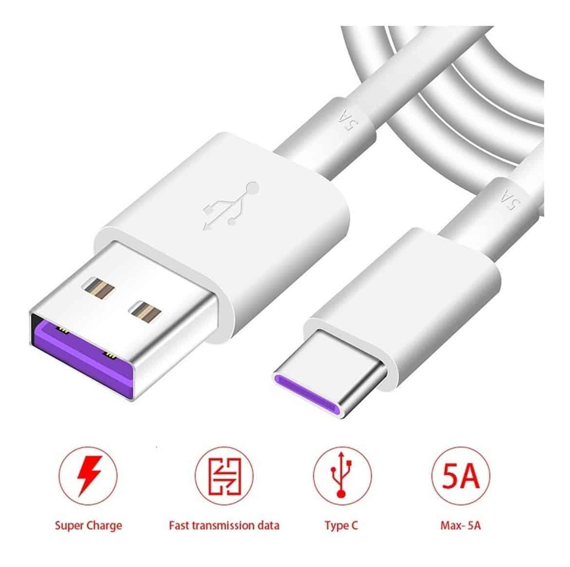 Foto 3 pulgar | Cable Tipo C Super Charge Nova 5 T Blanco