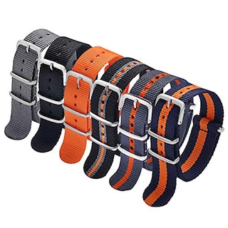Foto 1 | Venta Internacional - Carty Military Nylon Watch Straps 18 Mm 6 Bandas De Reloj De Nylon Para Mujeres (combinacio