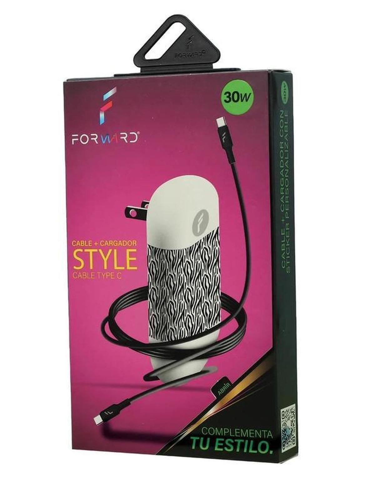 Foto 2 | Cargador con Cable tipo C Forward de 30 W