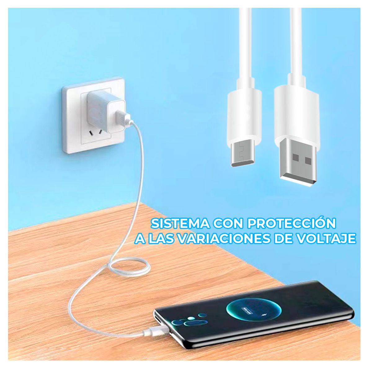 Foto 3 pulgar | Cargador y Cable Elegate CH98TYPEC color Blanco USB Tipo C