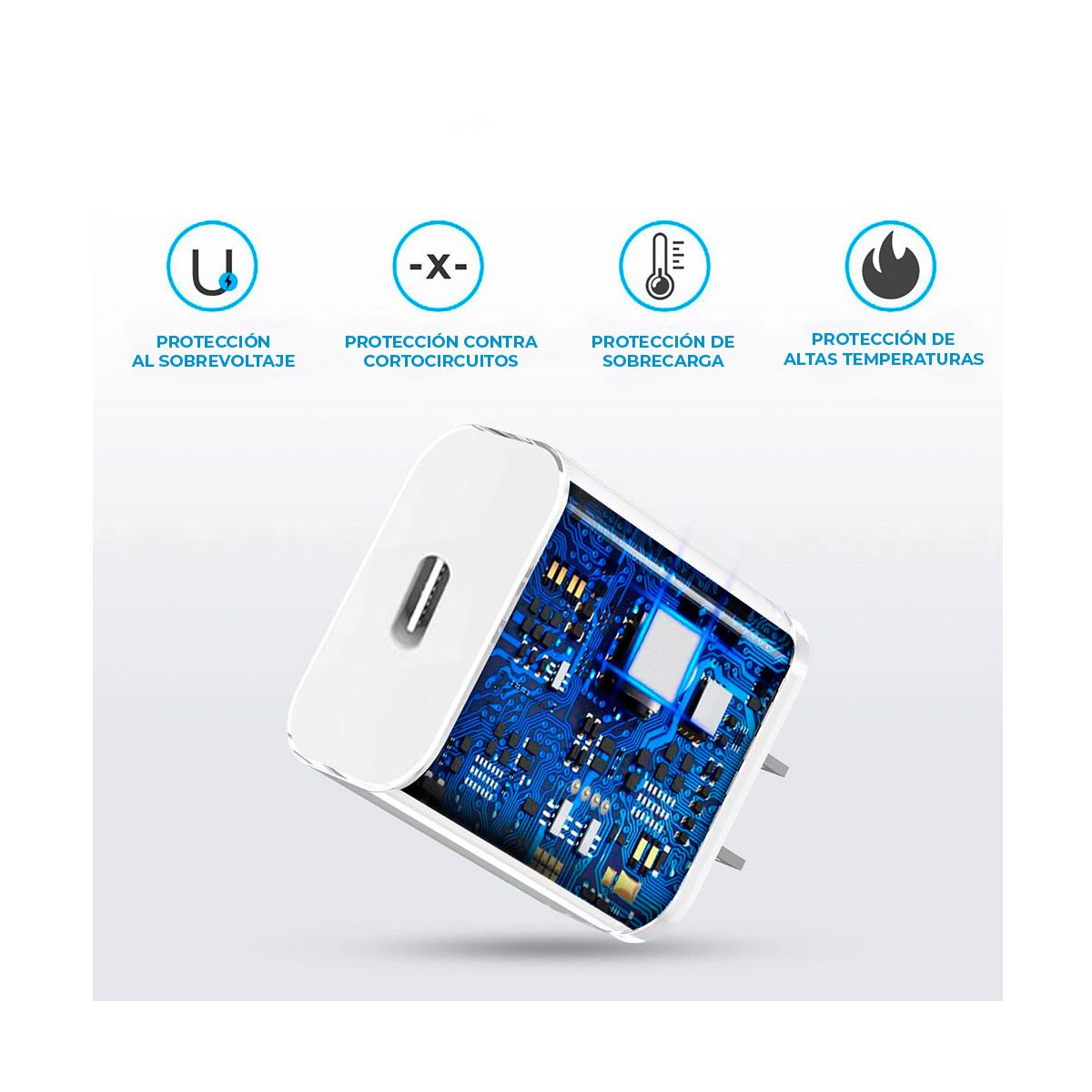 Foto 4 pulgar | Cargador y Cable Elegate CH98TYPEC color Blanco USB Tipo C