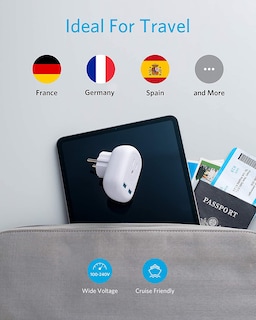 Foto 2 | Venta Internacional - Adaptador de Viaje Europeo Anker Adaptador de Potencia Internacional Powerextend USB