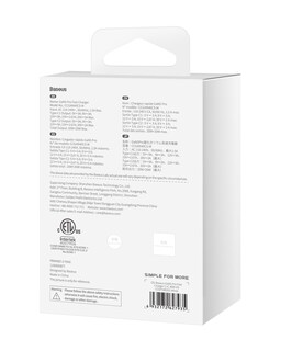 Foto 8 | Cargador Rápido Baseus Ccgp180202 Gan5 Pro color Blanco