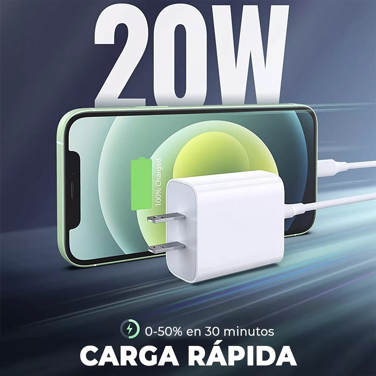 Foto 3 pulgar | Adaptador Tipo C Para Iphone 12 Pro Cubo Carga Rápida Eo Safe Imports Esi-8531 Blanco