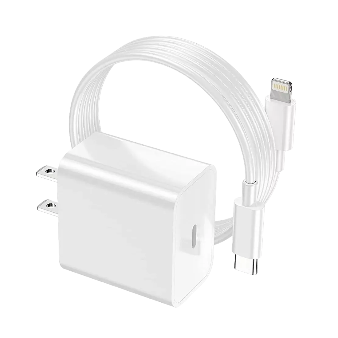 Foto 1 | Cargador Tipo C 20W Compatible con iPhone 11 y 12 Carga Rápida Blanco