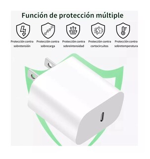 Foto 3 | Cargador Tipo C 20W Compatible con iPhone 11 y 12 Carga Rápida Blanco