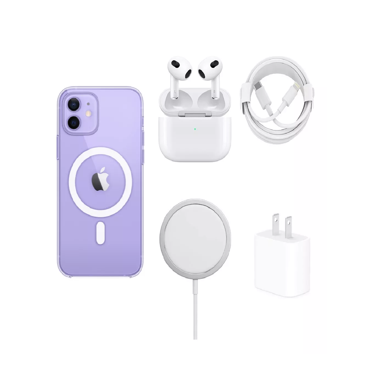 Foto 4 | 5kit Cargador Inalámbrico Magsafe 20w Para Iphone+audifono Iphone 12