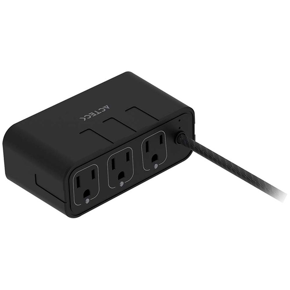 Foto 3 pulgar | Cargador de Escritorio Acteck Energon Mate Ce676 3 Conectores + 2 Usb + Usb-c Ac-936514 Negro