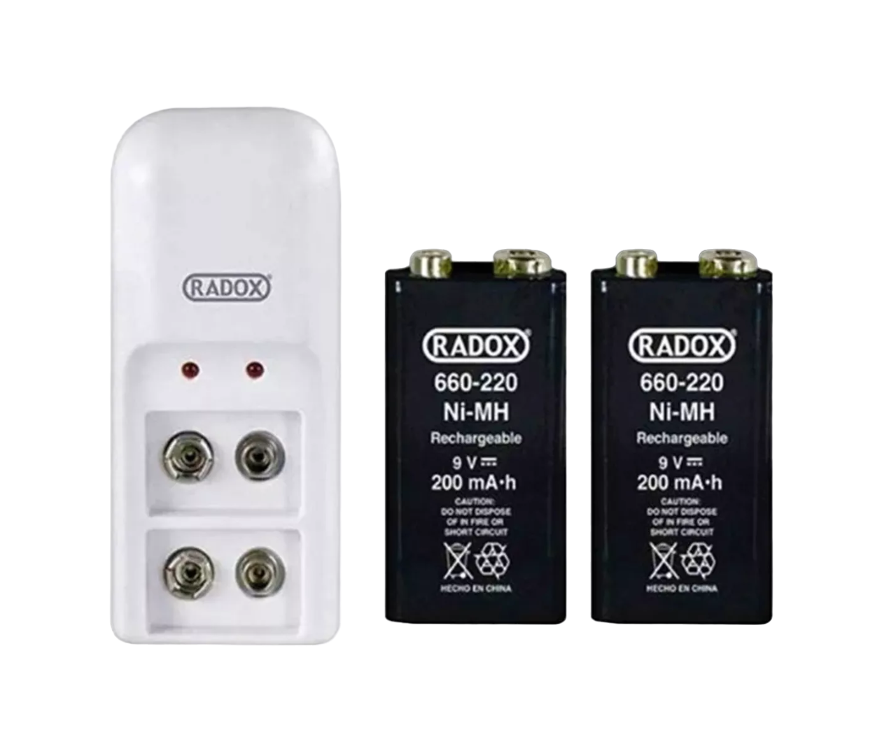 Cargador de Baterías 9V Radox Blanco 2 Puertos