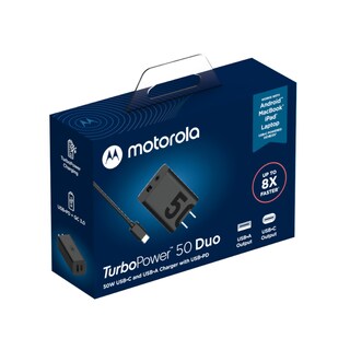 Foto 4 | Cargador Motorola 50w Salida Duo Usb-a Y Usb-c Rápido Pd