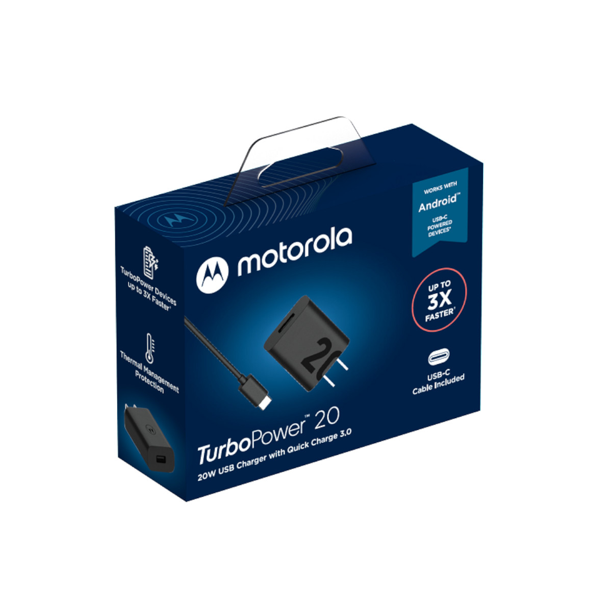 Foto 7 pulgar | Cargador Usb Motorola Negro de 20 W