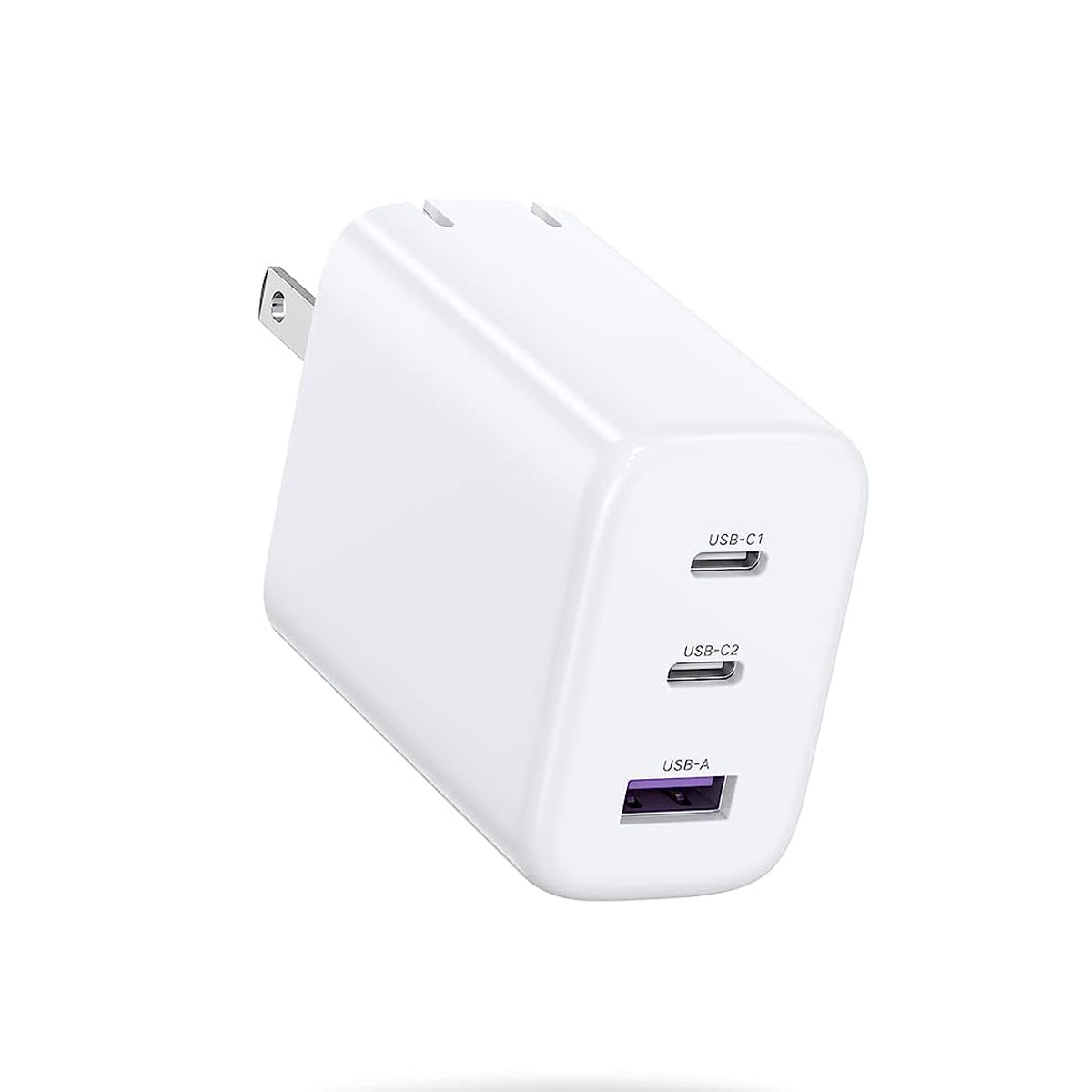 Cubo Cargador USB C 65W con 3 Puertos de Carga Rápida para MacBook