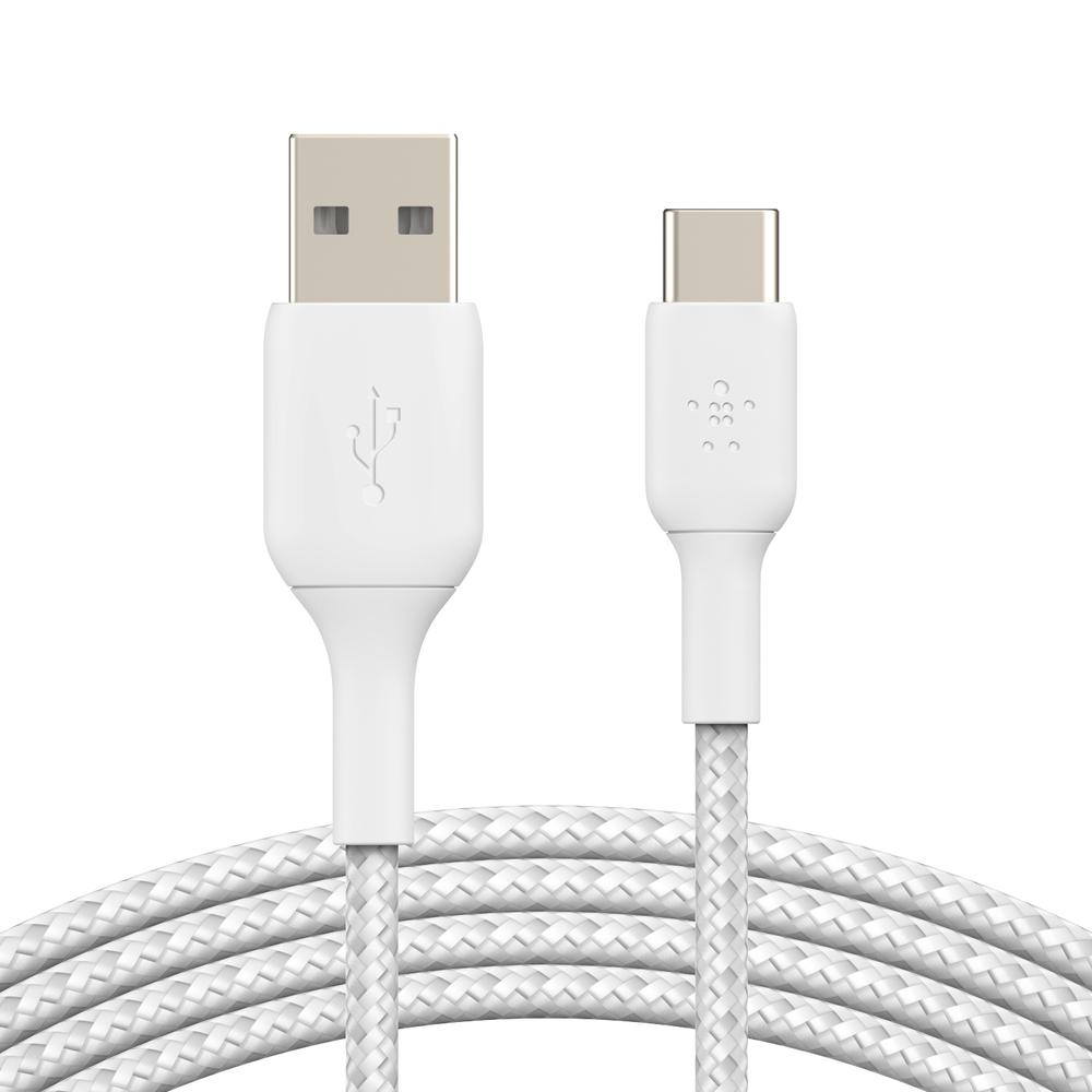 Foto 2 pulgar | Cable Trenzado Usb-c A Usb A Blanco 1m