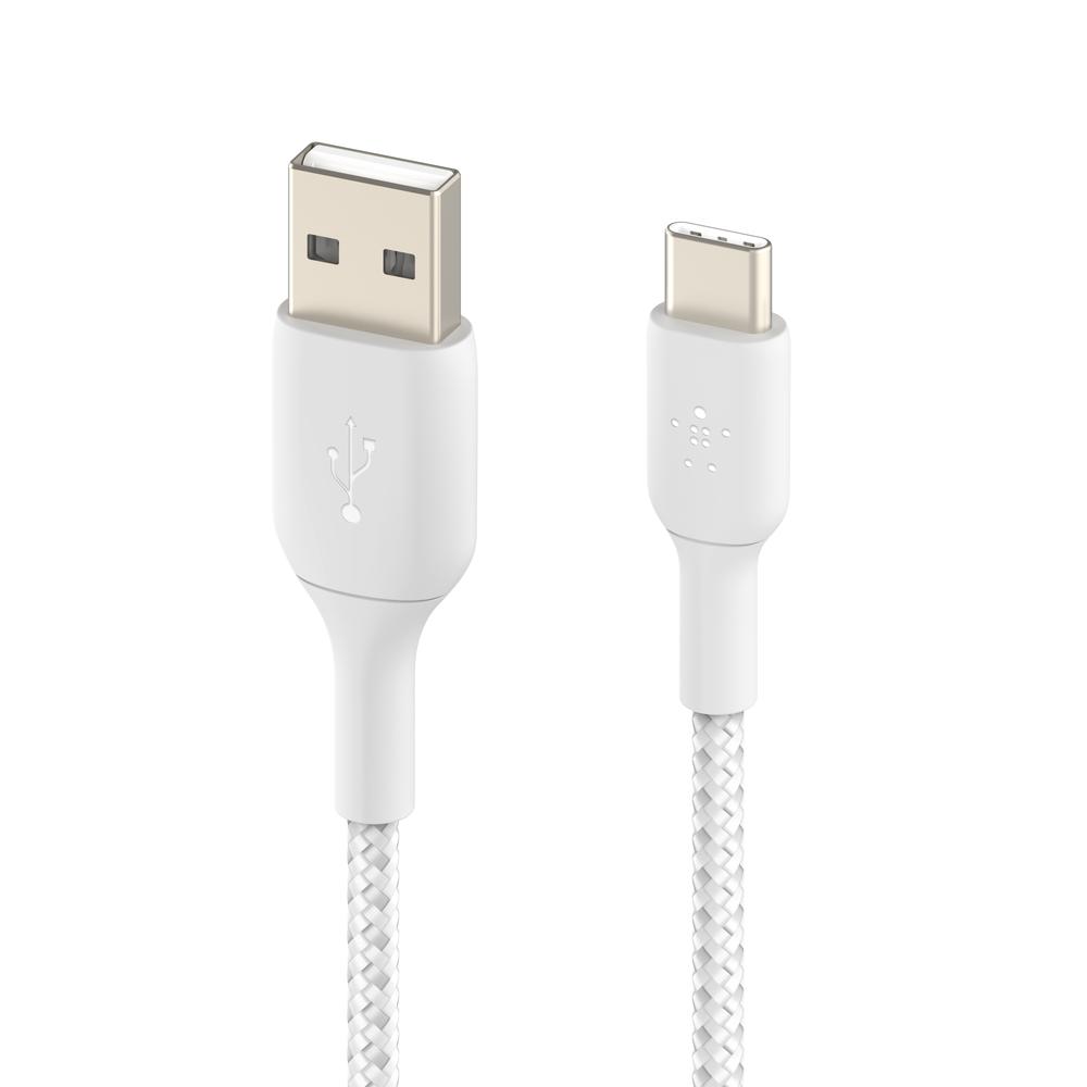 Foto 3 pulgar | Cable Trenzado Usb-c A Usb A Blanco 1m