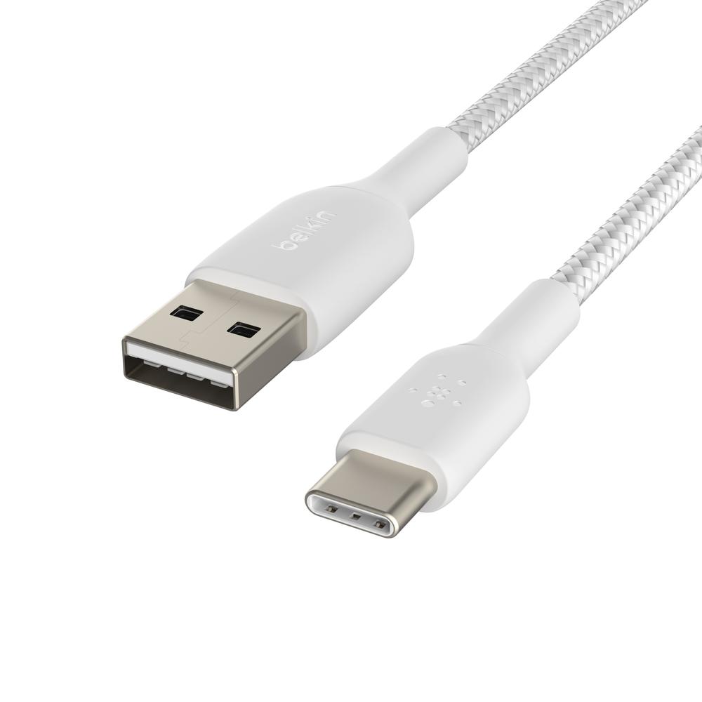 Foto 4 pulgar | Cable Trenzado Usb-c A Usb A Blanco 1m