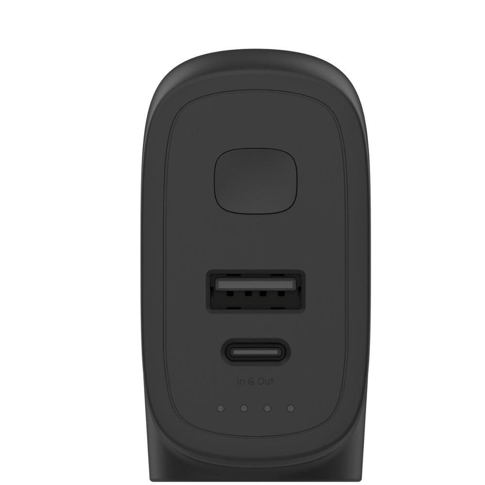 Foto 4 pulgar | Cargador De Pared De 25w Con Entrada Usb A Y Entrada Usb C Más Batería De 5k Negro