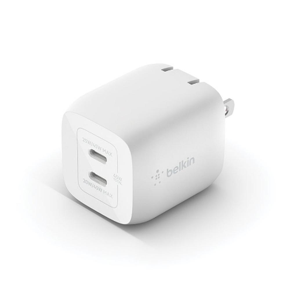 Foto 6 pulgar | Cargador de pared USB-C dual de 45W Blanco con Tecnología GaN y USB-C PD 3.0