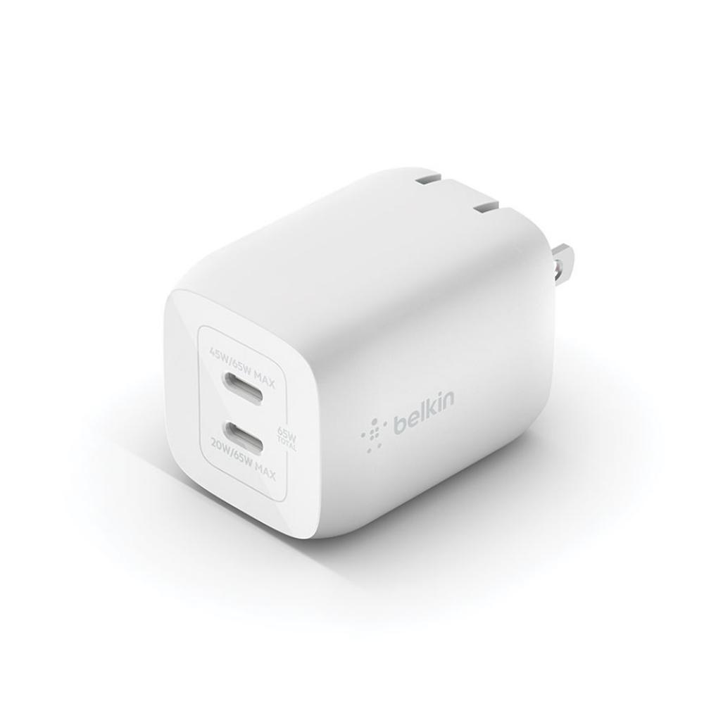 Foto 6 pulgar | Cargador De Pared Doble Usb C De 65w Blanco Gan