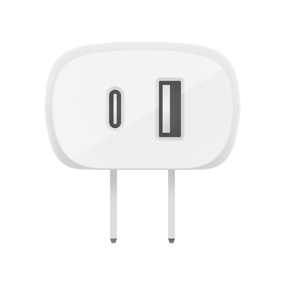 Foto 2 | Cargador De Pared Doble Usb C Y Usb A De 37w Blanco