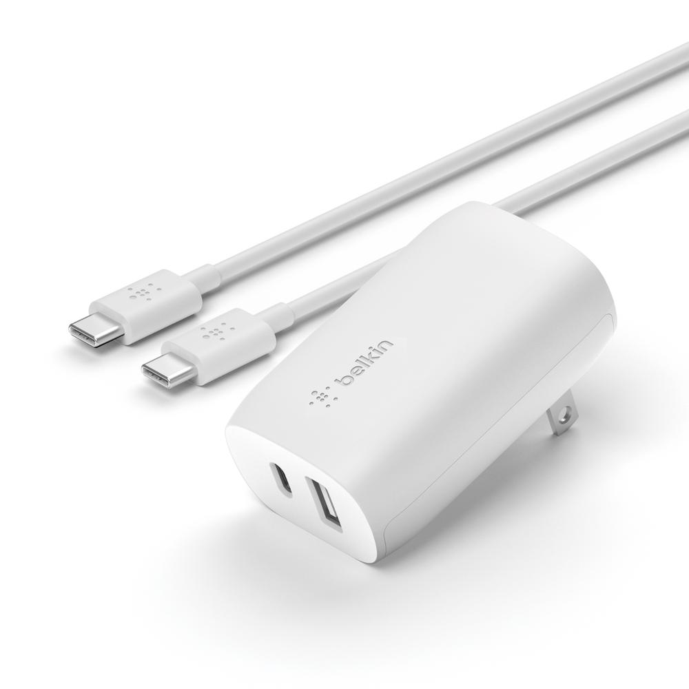 Foto 6 pulgar | Cargador De Pared Doble Usb C Y Usb A De 37w Blanco