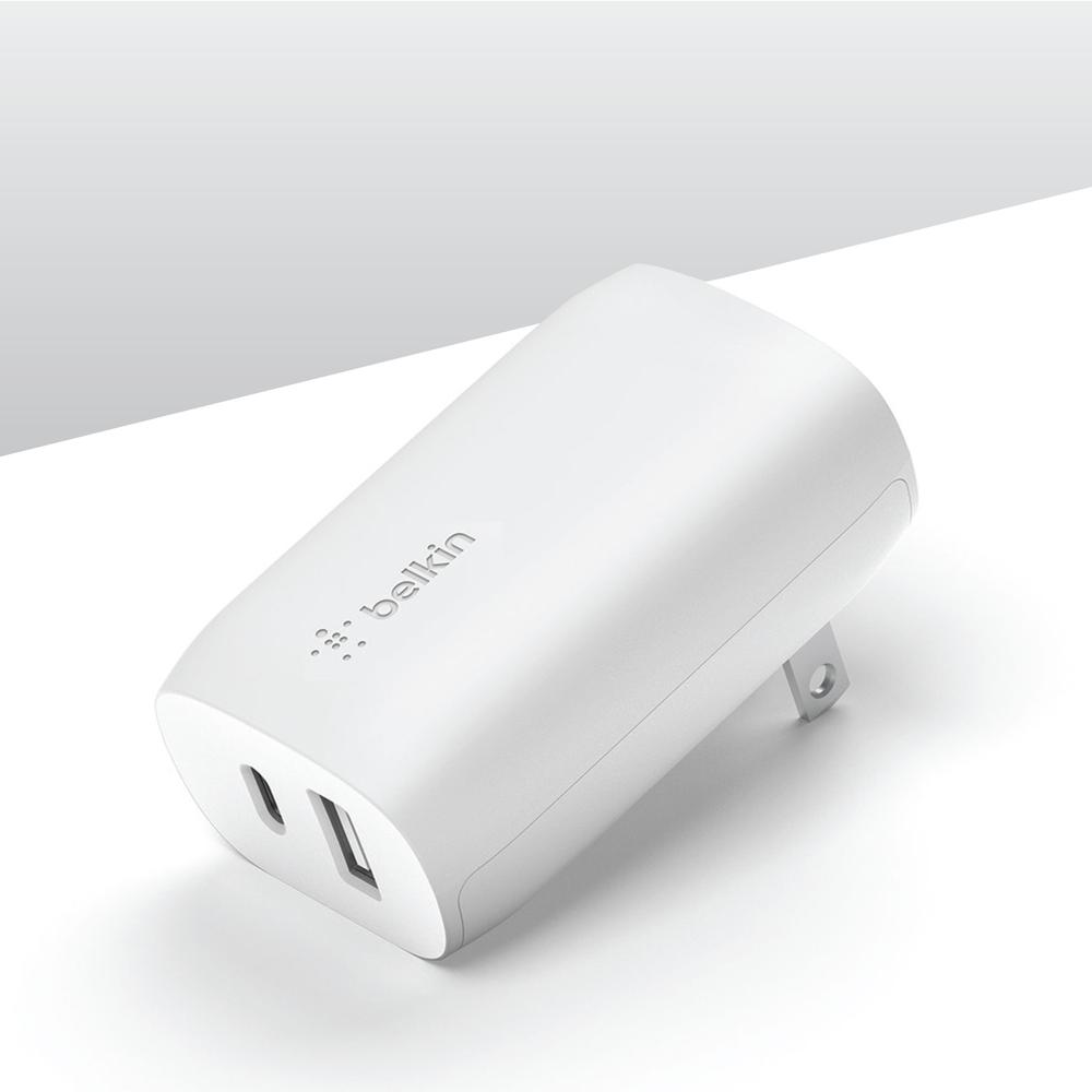 Foto 9 pulgar | Cargador De Pared Doble Usb C Y Usb A De 37w Blanco