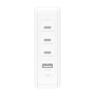 Foto 3 | Cargador De Pared De 4 Puertos Con 3 Entradas Usb C Y 1 Entrada Usb A De 140w Blanco