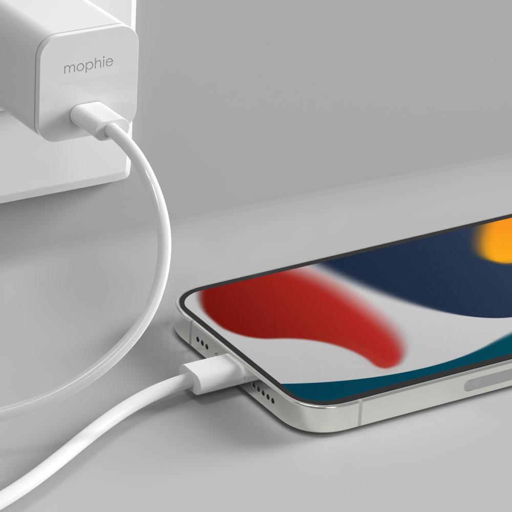 Foto 5 | Cargador de Pared Mophie de 30w con Entrada USB C más Cable USB Tipo C a C Blanco