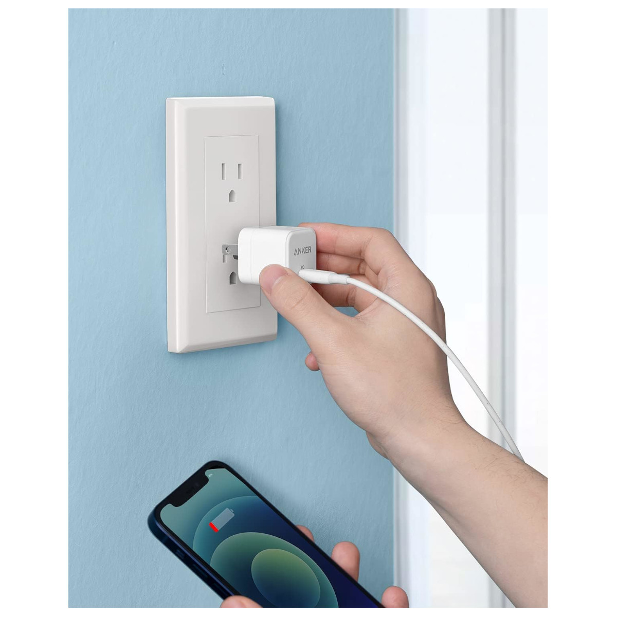 Foto 7 pulgar | Cargador USB-C 20w Pd Anker Powerport III Patas Plegables