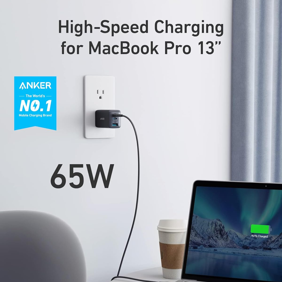 Foto 3 pulgar | Cargador 2 Usb-c Y 1 Usb A 3.0 65w Anker 735 Powerport Iii