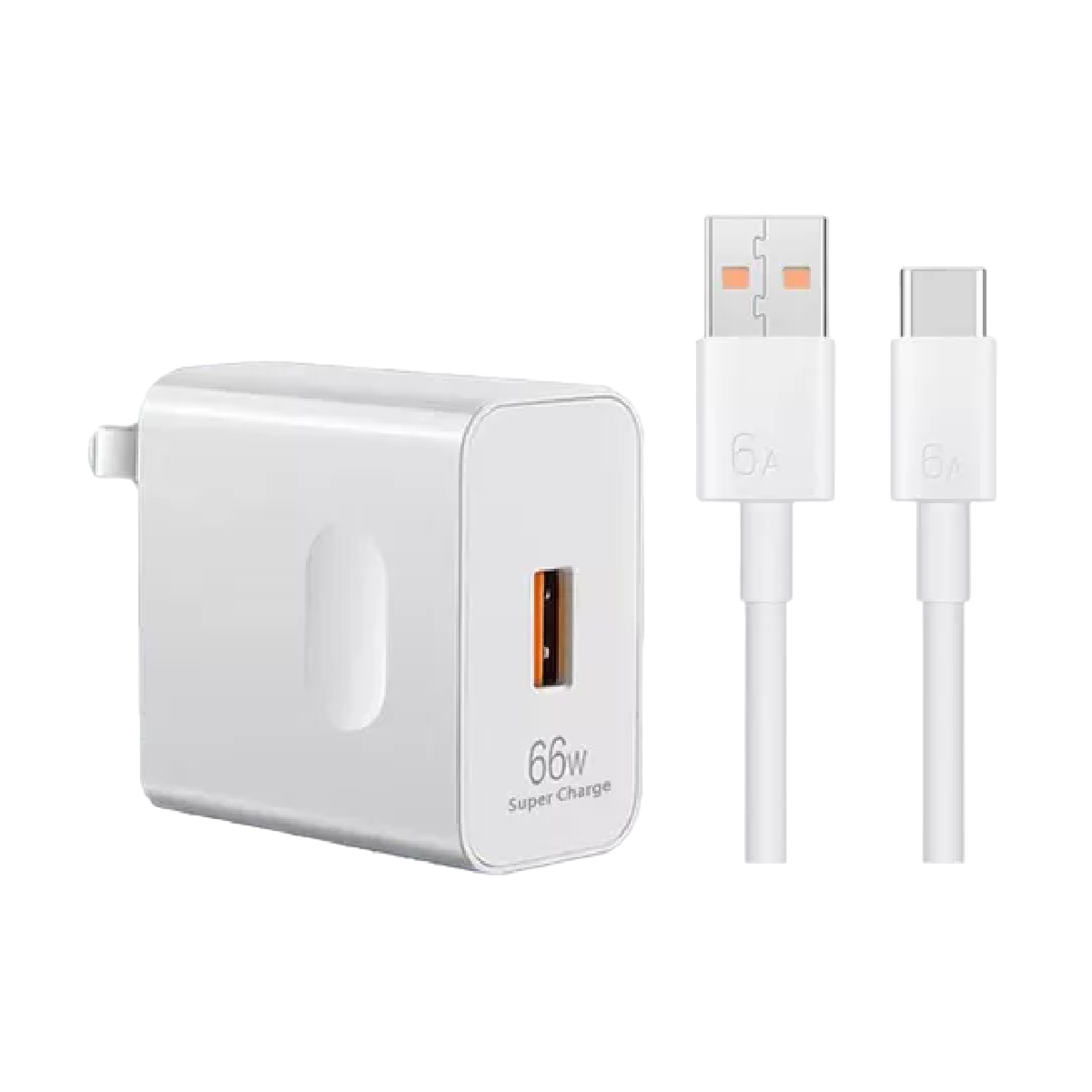 Cargador con Cable Tipo C para Huawei Honor Carga Rápida Blanco 66w