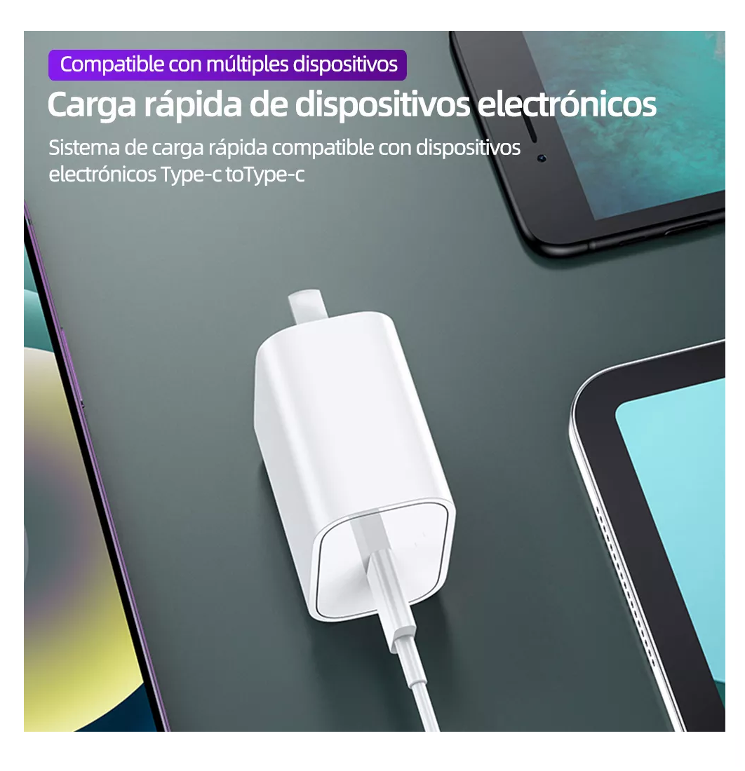 Foto 4 pulgar | Cargador Tipo C Carga Rápida 20w Acsentron Rápida Para Lightning Cable 1m