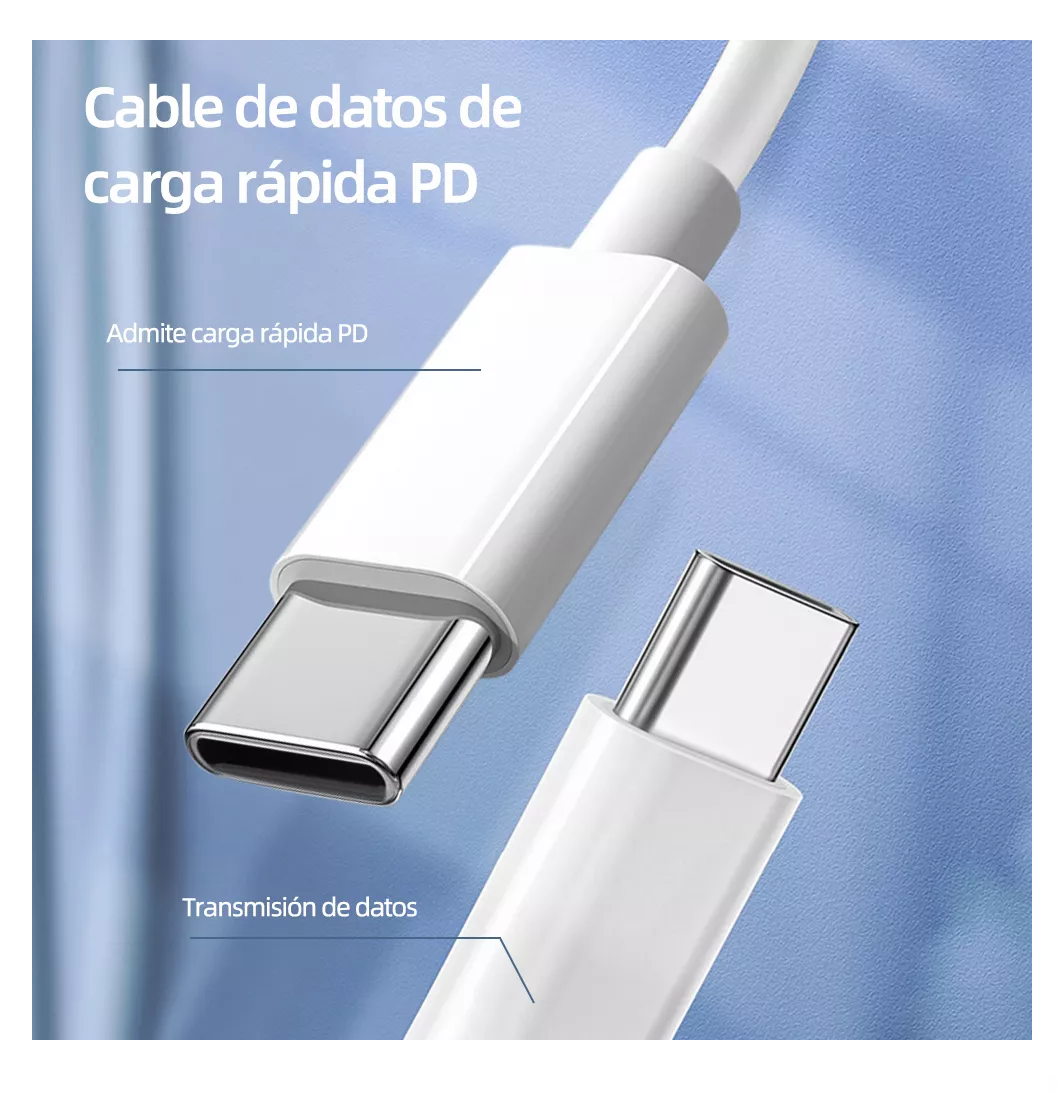 Foto 4 | Cargador Tipo C Carga Rápida 20w Acsentron Rápida Para Lightning Cable 1m