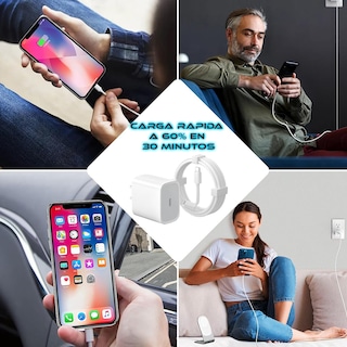 Foto 5 | Cargador Tipo C De 20w Compatible Para Iphone 15 Pro