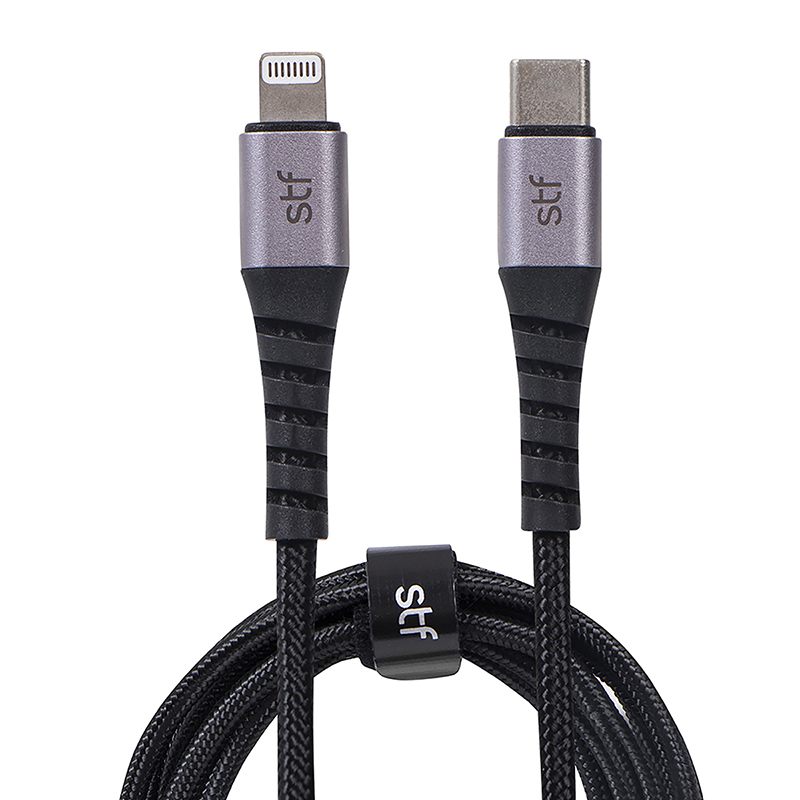 Foto 2 pulgar | Cable Tipo C A Lightning Stf A36786 Negro 27w 1.8m