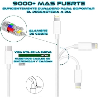 Foto 5 | Cargador Tipo Lightning De 20w Compatible Para Iphone 14 Pro