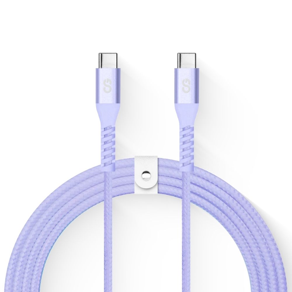 Foto 2 pulgar | Logiix Vibrance Braid Usb-c A Usb-c - Lavanda