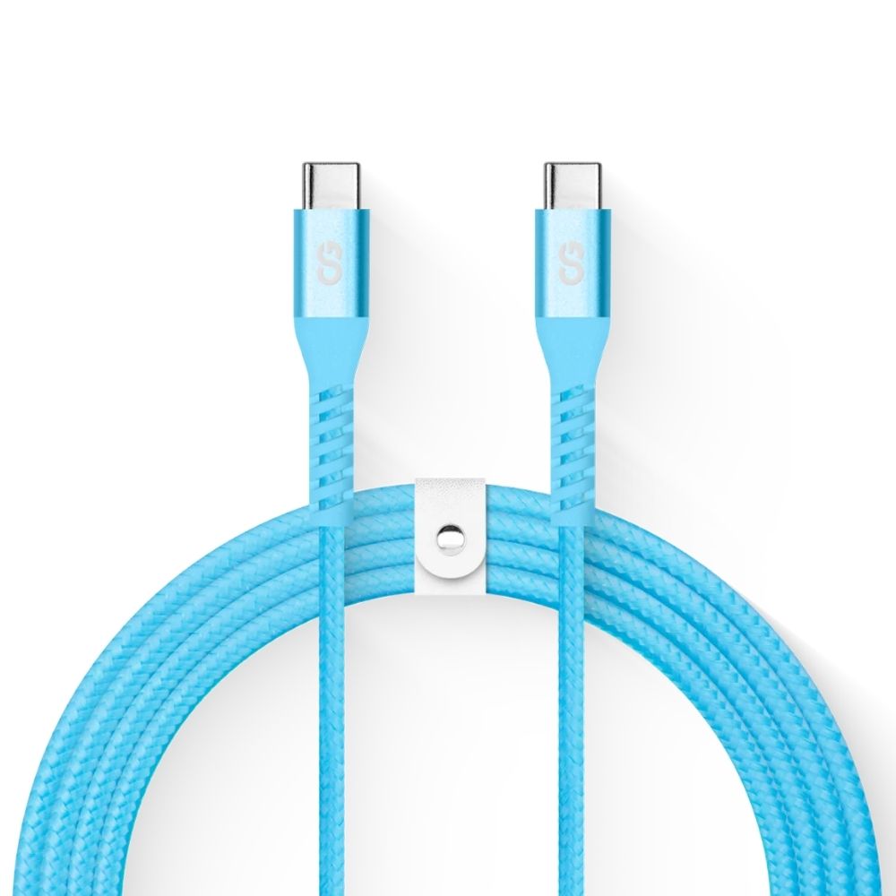 Foto 2 pulgar | Logiix Vibrance Braid Usb-c A Usb-c - Turquesa