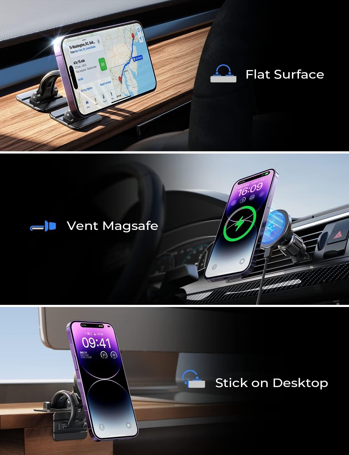 Foto 5 pulgar | Cargador De Coche Lisen Magsafe De Carga Rápida Inalámbrica De 15 W - Venta Internacional.