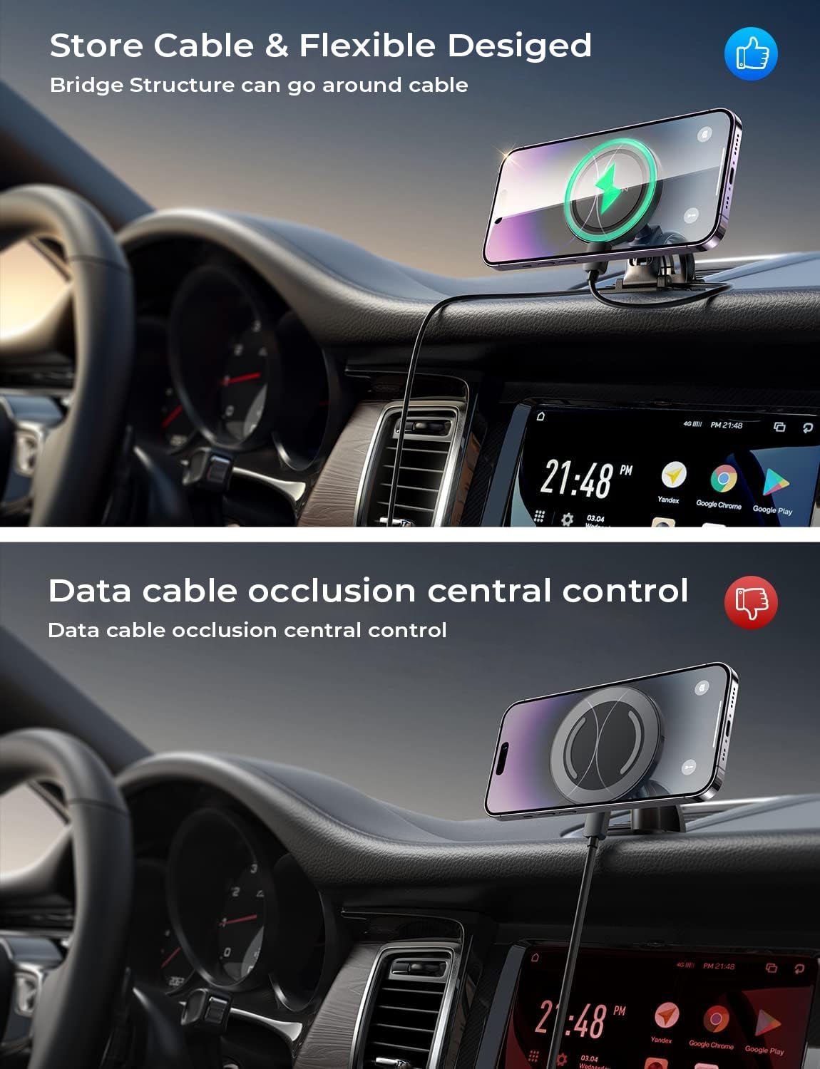 Foto 7 pulgar | Cargador De Coche Lisen Magsafe De Carga Rápida Inalámbrica De 15 W - Venta Internacional.