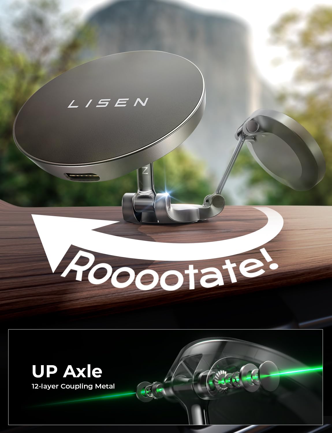Foto 7 | Cargador De Coche Lisen Magsafe 15w Inalámbrico Para Iphone - Venta Internacional.