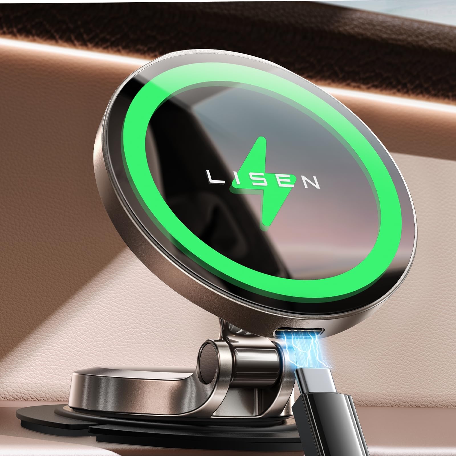 Cargador De Coche Lisen Magsafe De Carga Rápida Para Iphone De 15 W - Venta Internacional. $797