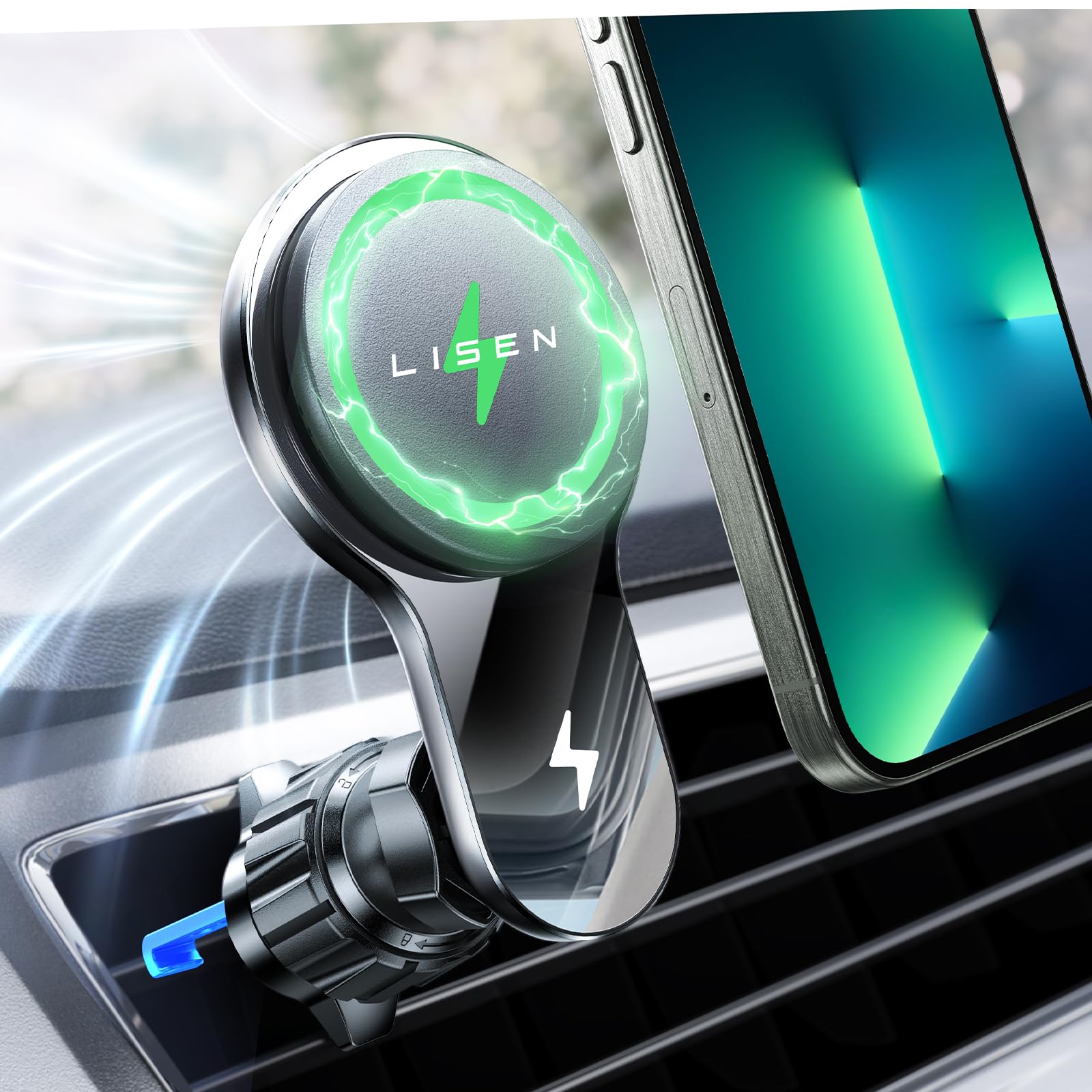 Cargador De Coche Lisen Magsafe De 15 W Con Refrigeración Para Iphone - Venta Internacional. $760