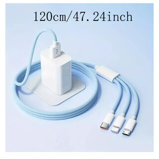 Foto 3 | 3en1 Cable De Carga Usb Rápida Nailon Para Iphone/tipo-c/usb