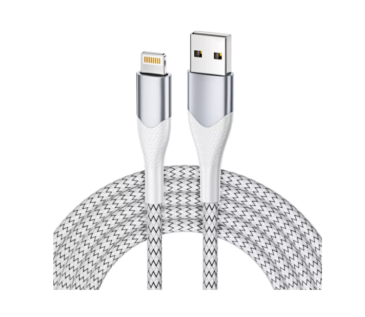 Foto 2 pulgar | Cable De Datos Para Iphone Lightning Carga Rapida 2m Blanco